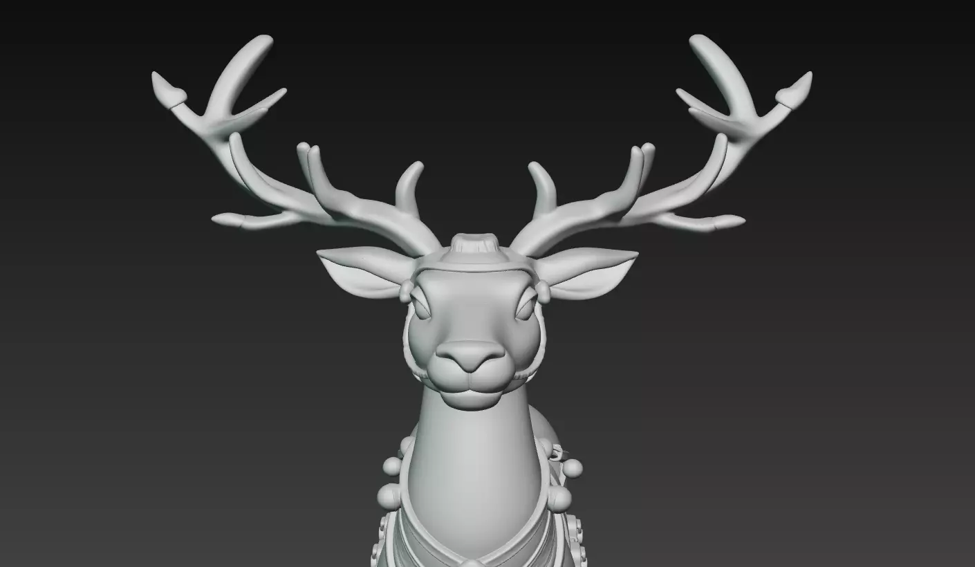 Festive Reindeer - Christmas Holiday 3D Model 3D print model_7