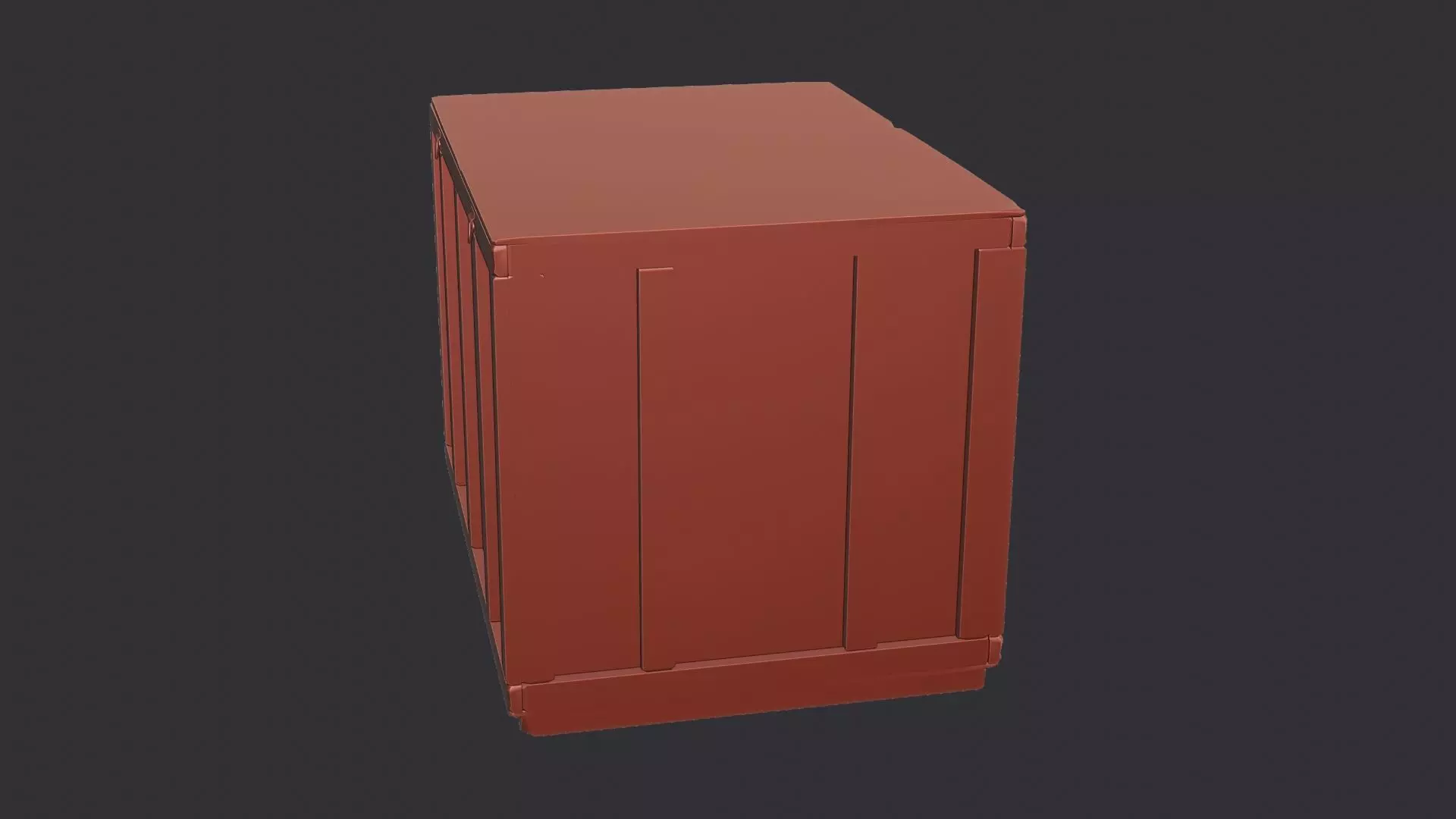 Wooden Shipping Crate Asset Low-poly 3D model_6