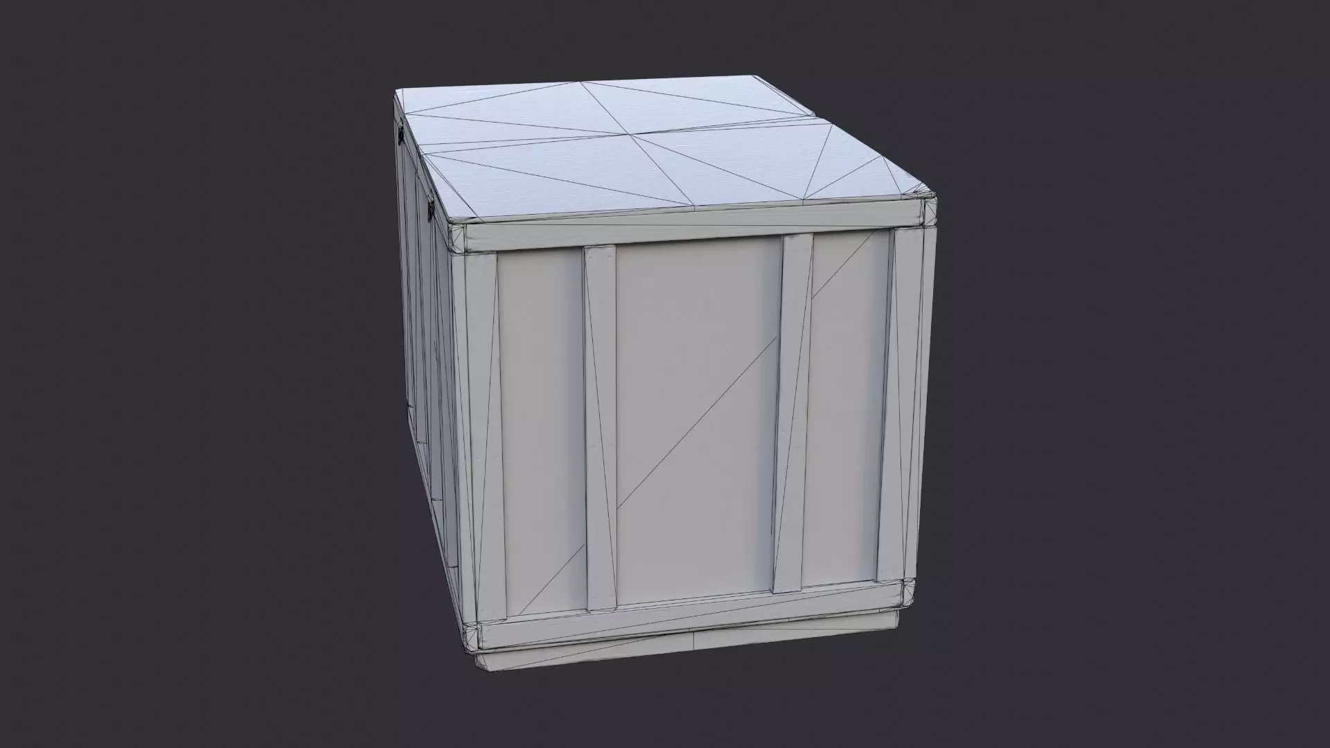 Wooden Shipping Crate Asset Low-poly 3D model_7
