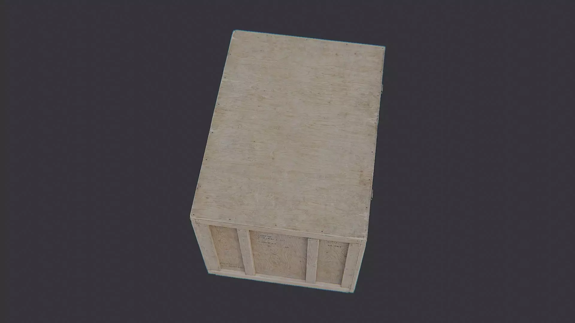Wooden Shipping Crate Asset Low-poly 3D model_4