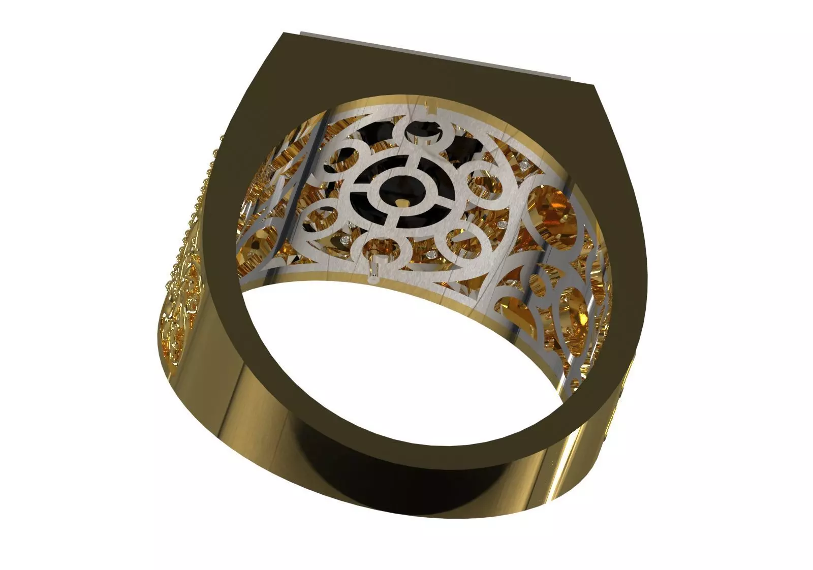 Men Signet Ring with Celtic Knot Motif model mr0323 3D print model_11