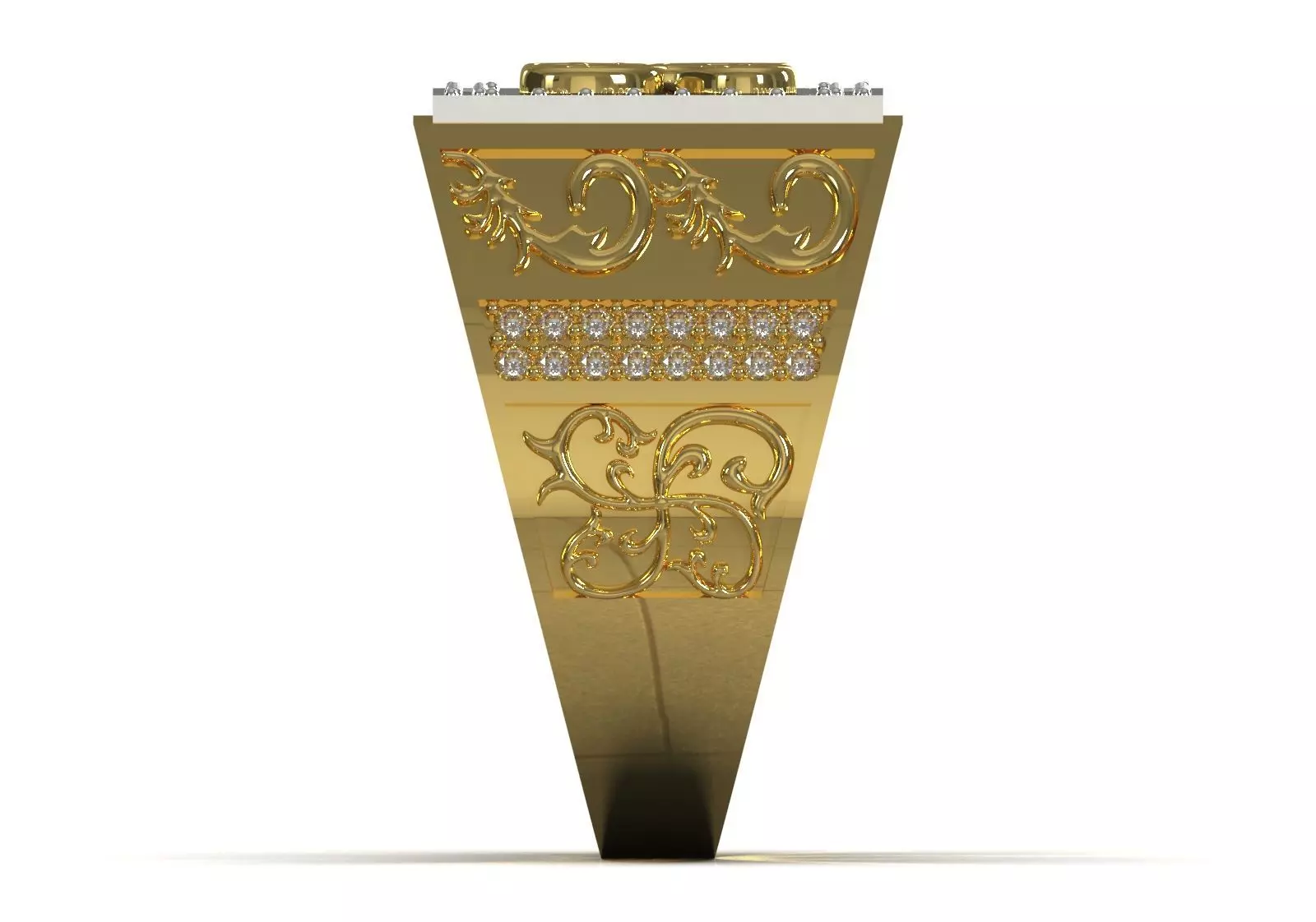 Men Signet Ring with Celtic Knot Motif model mr0323 3D print model_3