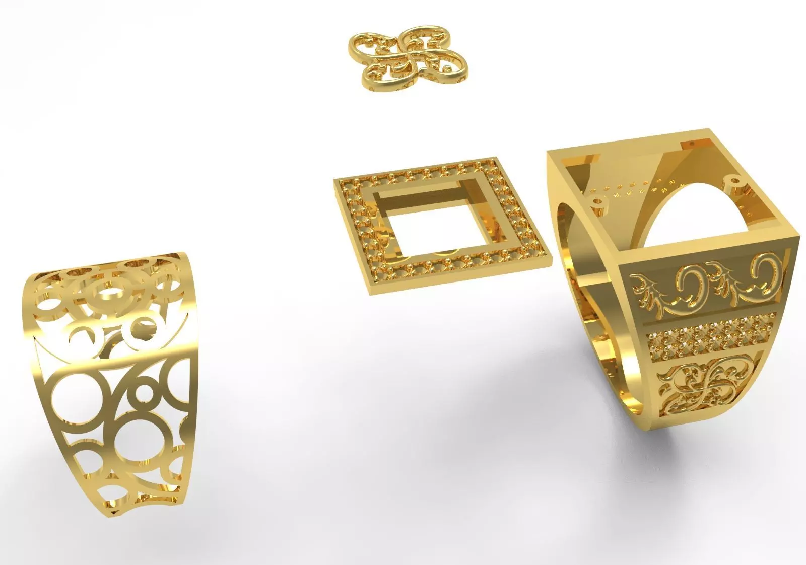 Men Signet Ring with Celtic Knot Motif model mr0323 3D print model_16