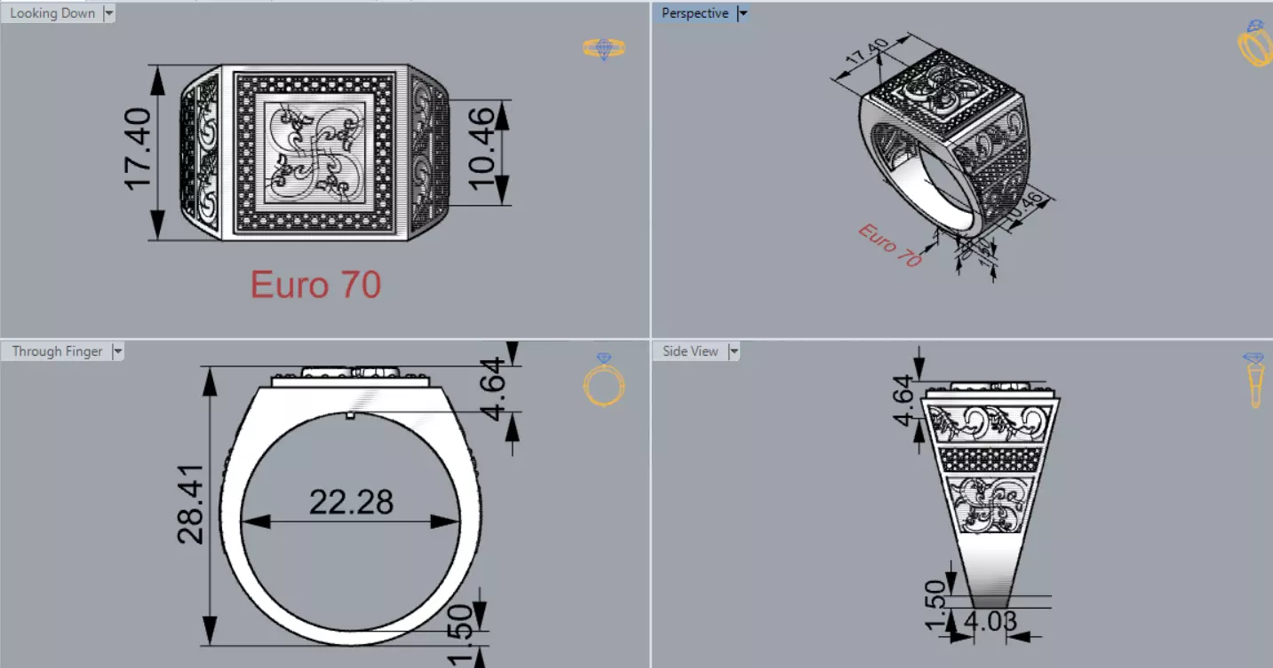 Men Signet Ring with Celtic Knot Motif model mr0323 3D print model_20