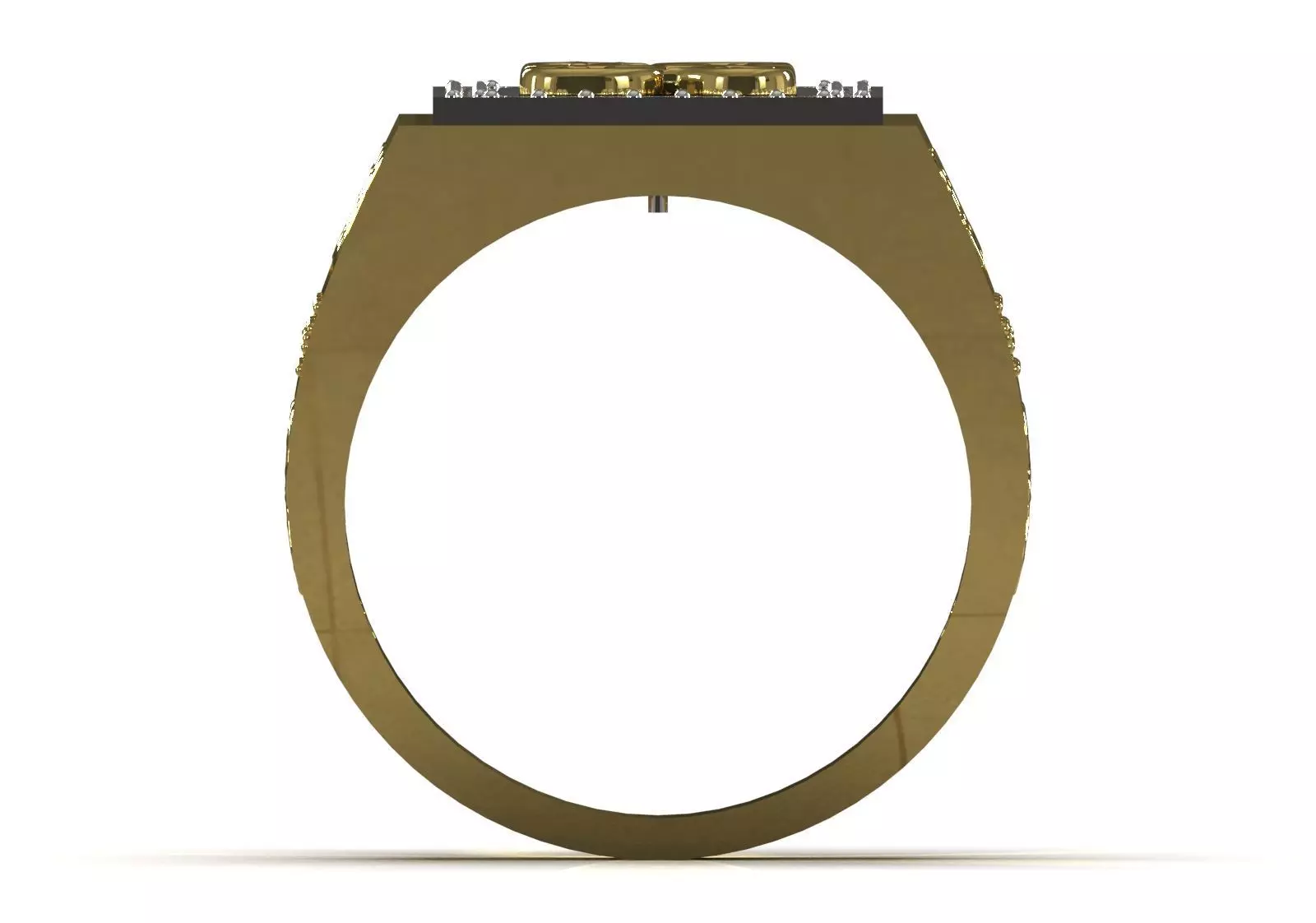 Men Signet Ring with Celtic Knot Motif model mr0323 3D print model_2