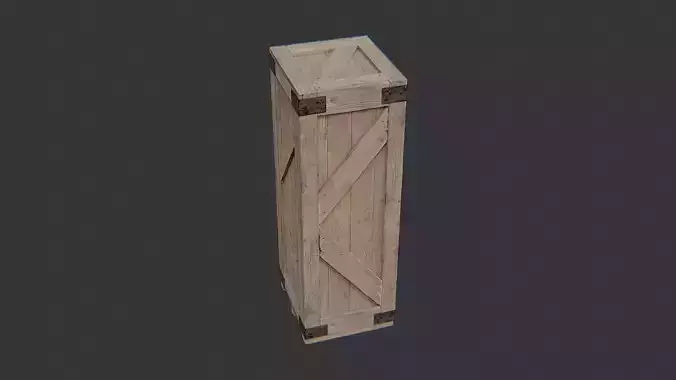 Wooden Crate with Cross Bracing