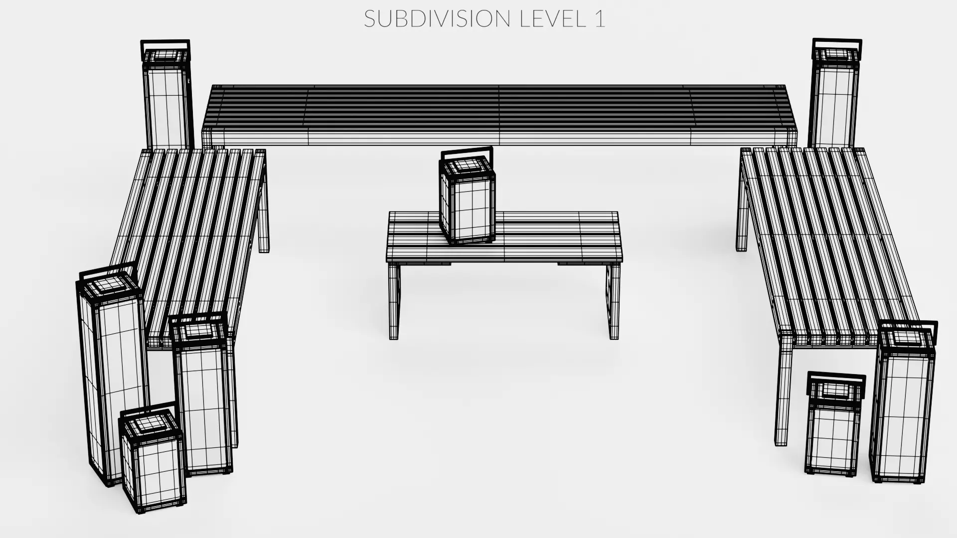 -Garden Setup V9- Low-poly 3D model_11