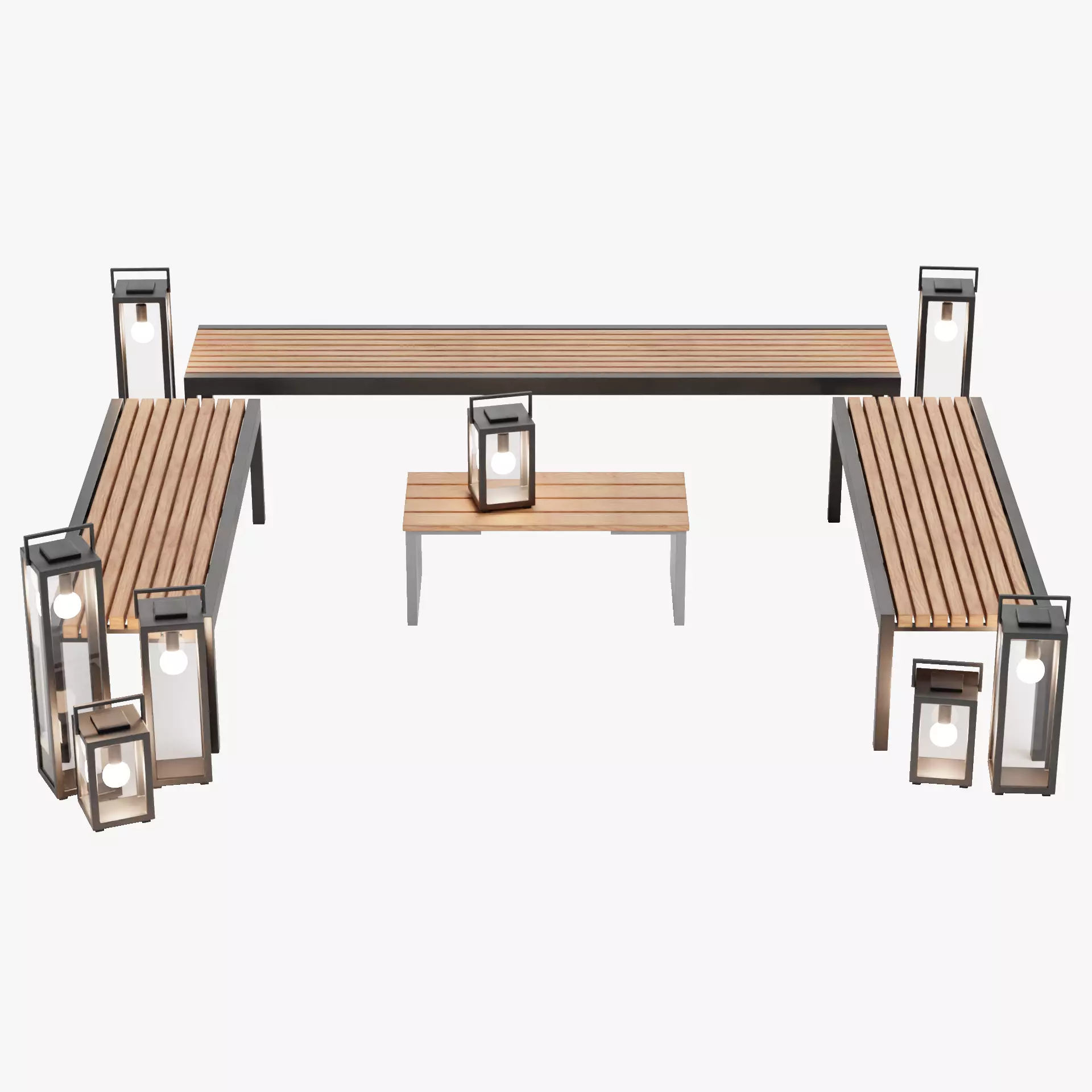 -Garden Setup V9- Low-poly 3D model_14