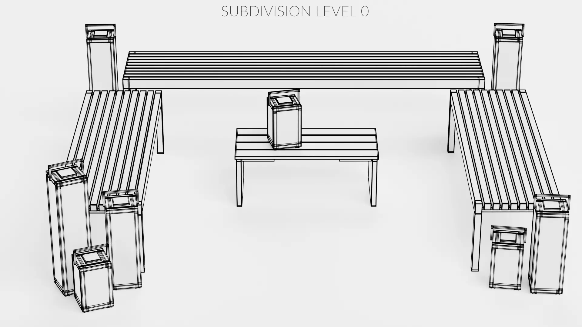 -Garden Setup V9- Low-poly 3D model_10