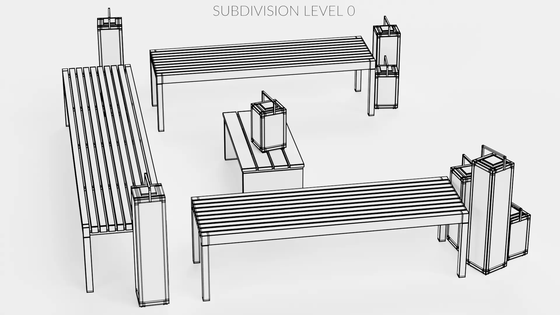 -Garden Setup V9- Low-poly 3D model_12