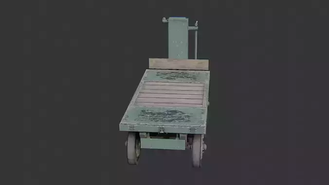 Dock Dolly Industrial Cart with Wooden Bed