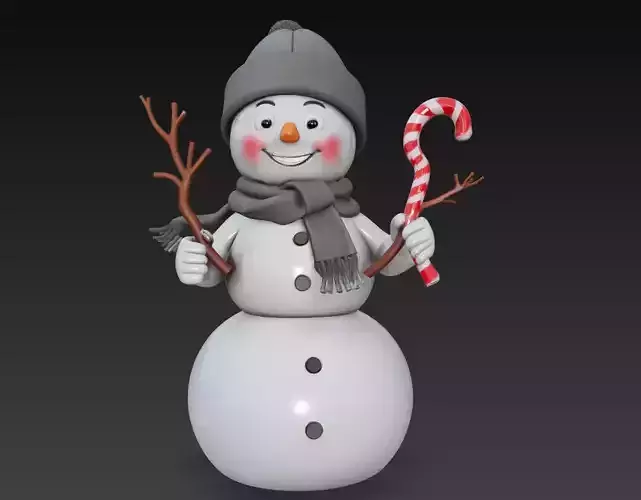 Cozy Snowman - Christmas Holiday 3D Model 3D print model