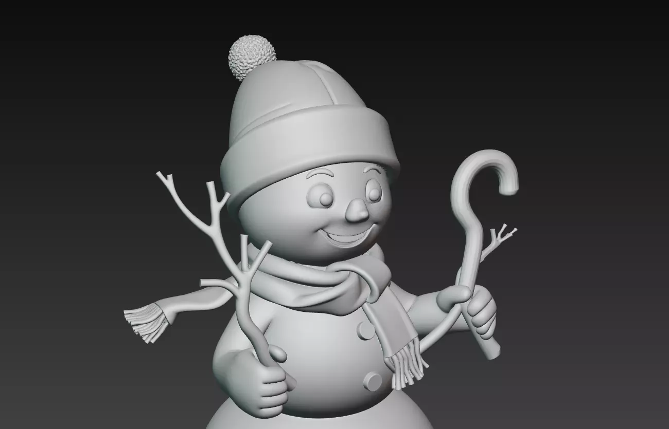 Cozy Snowman - Christmas Holiday 3D Model 3D print model_8