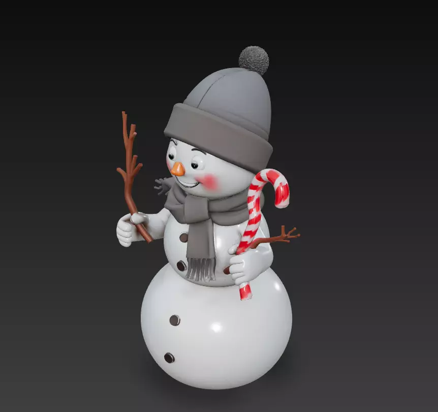 Cozy Snowman - Christmas Holiday 3D Model 3D print model_3