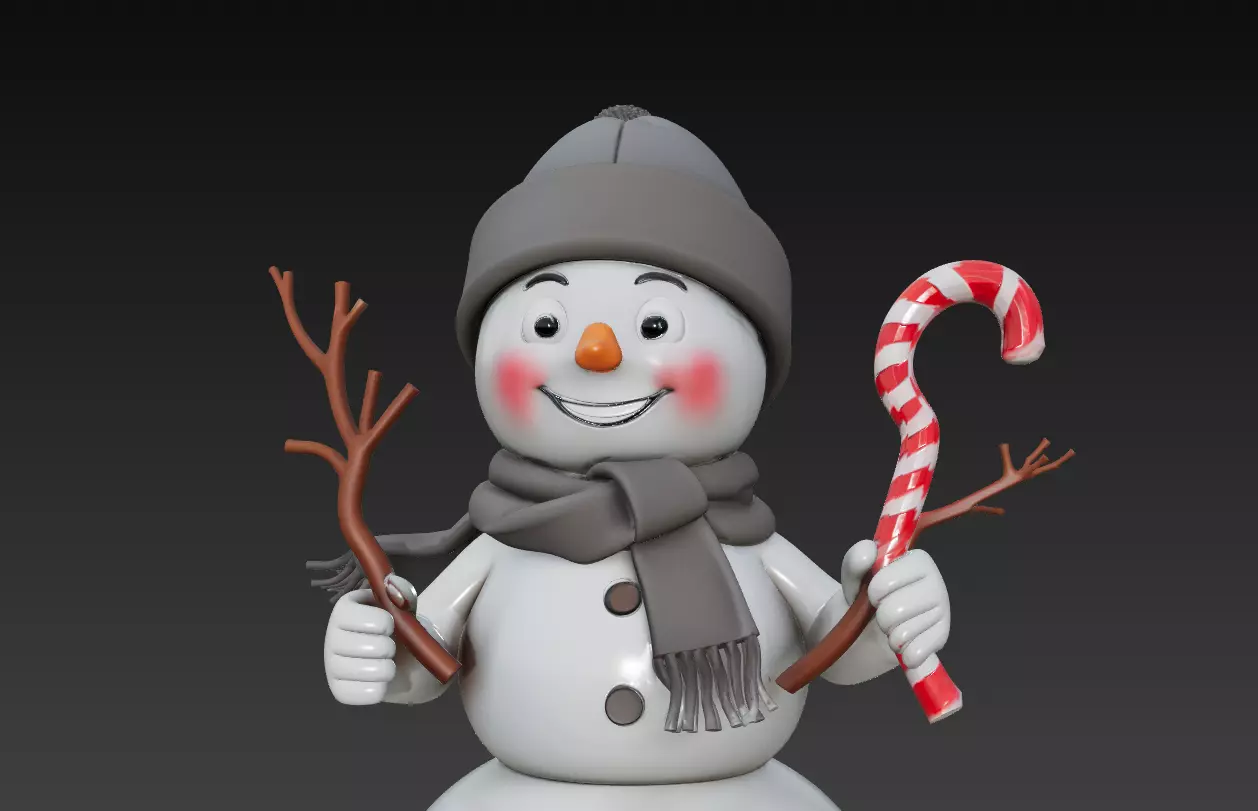 Cozy Snowman - Christmas Holiday 3D Model 3D print model_1