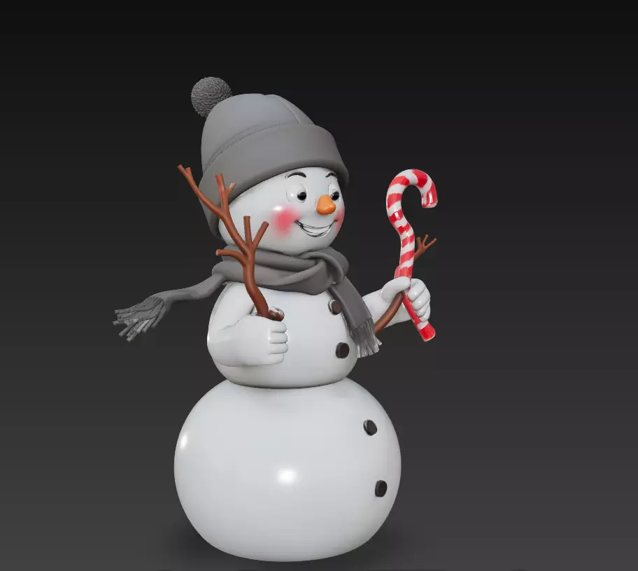 Cozy Snowman - Christmas Holiday 3D Model 3D print model_4