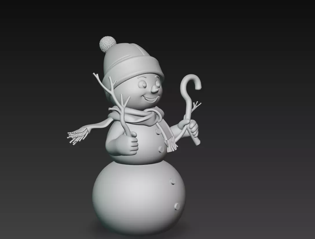 Cozy Snowman - Christmas Holiday 3D Model 3D print model_6