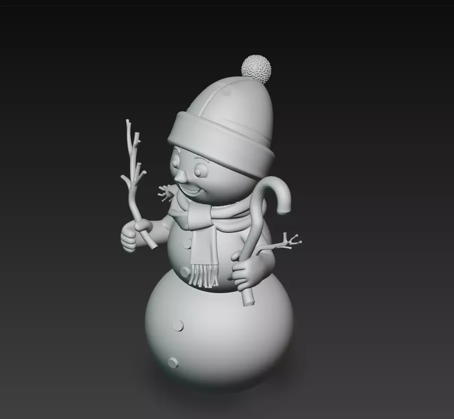 Cozy Snowman - Christmas Holiday 3D Model 3D print model_5