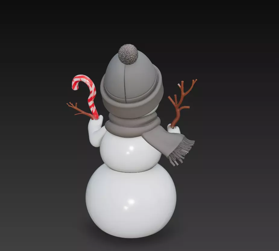 Cozy Snowman - Christmas Holiday 3D Model 3D print model_2