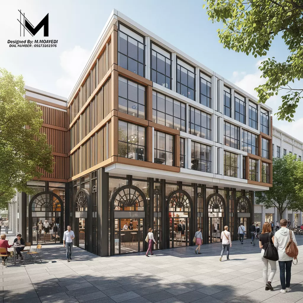 residential and commercial building Low-poly 3D model_0