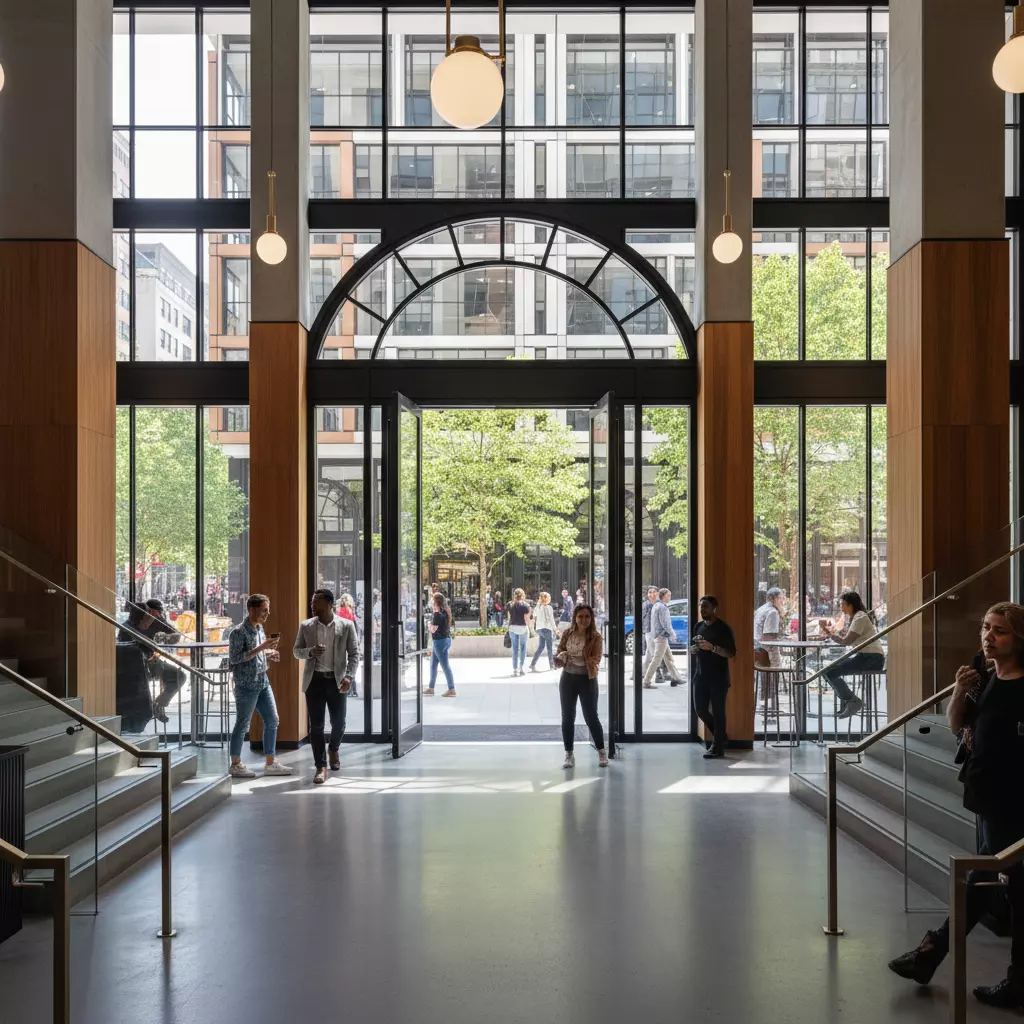 residential and commercial building Low-poly 3D model_4