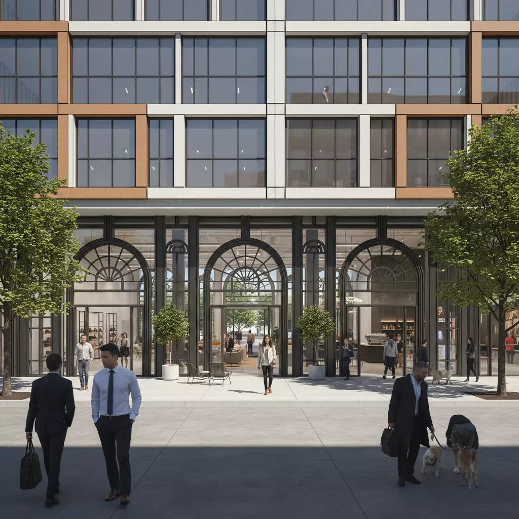 residential and commercial building Low-poly 3D model_2