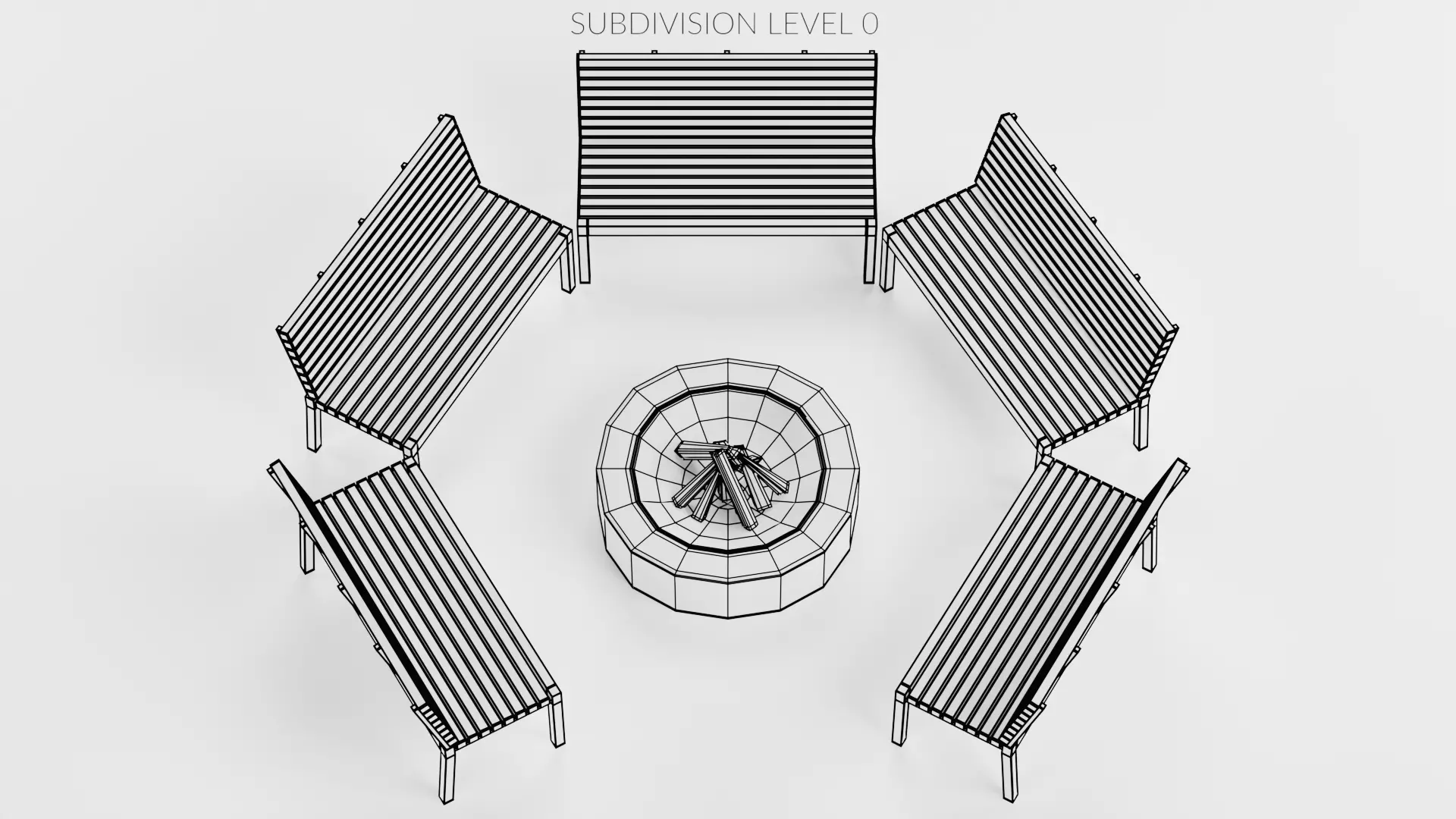 -Garden Setup v11- Low-poly 3D model_9