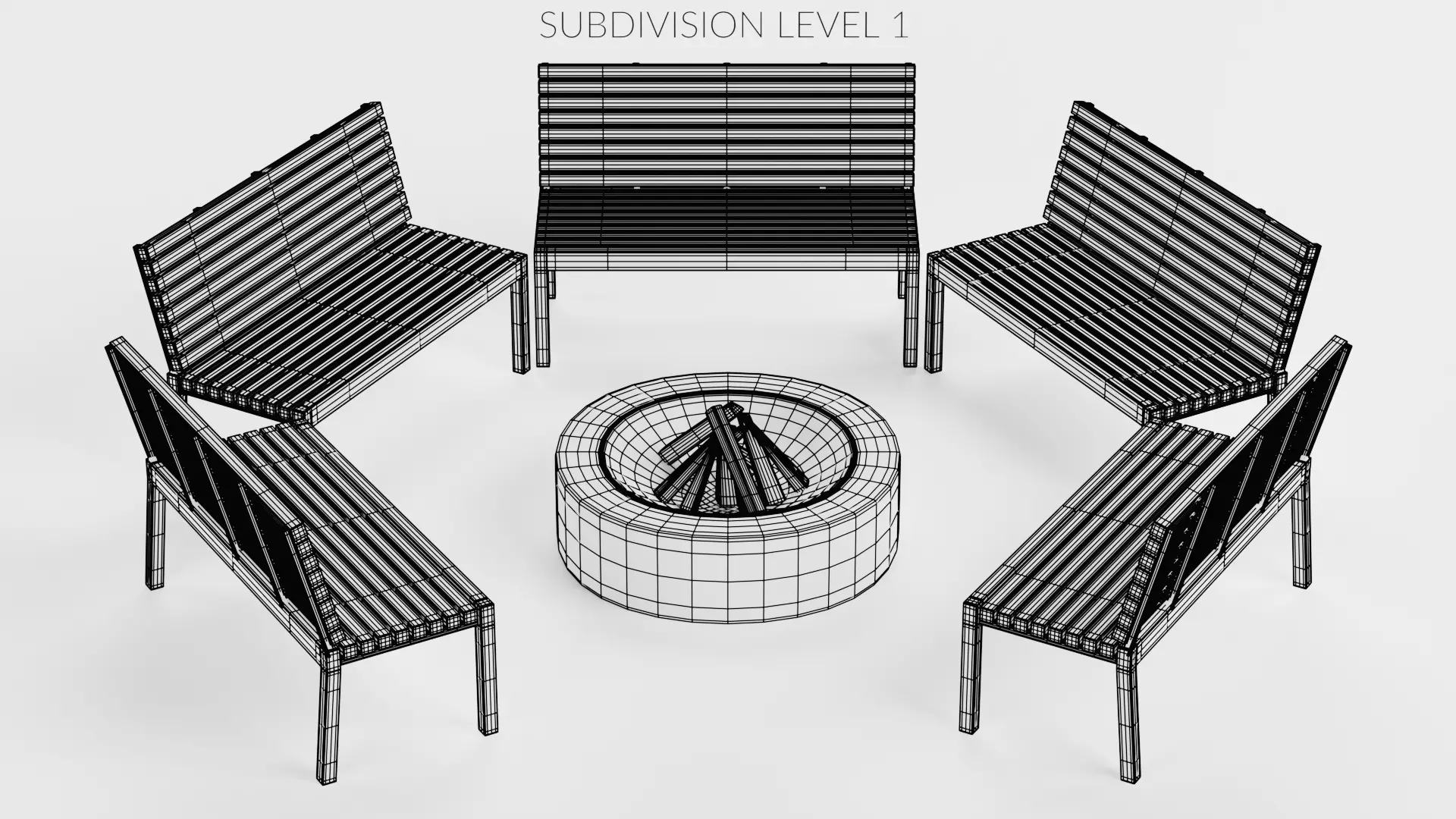 -Garden Setup v11- Low-poly 3D model_12