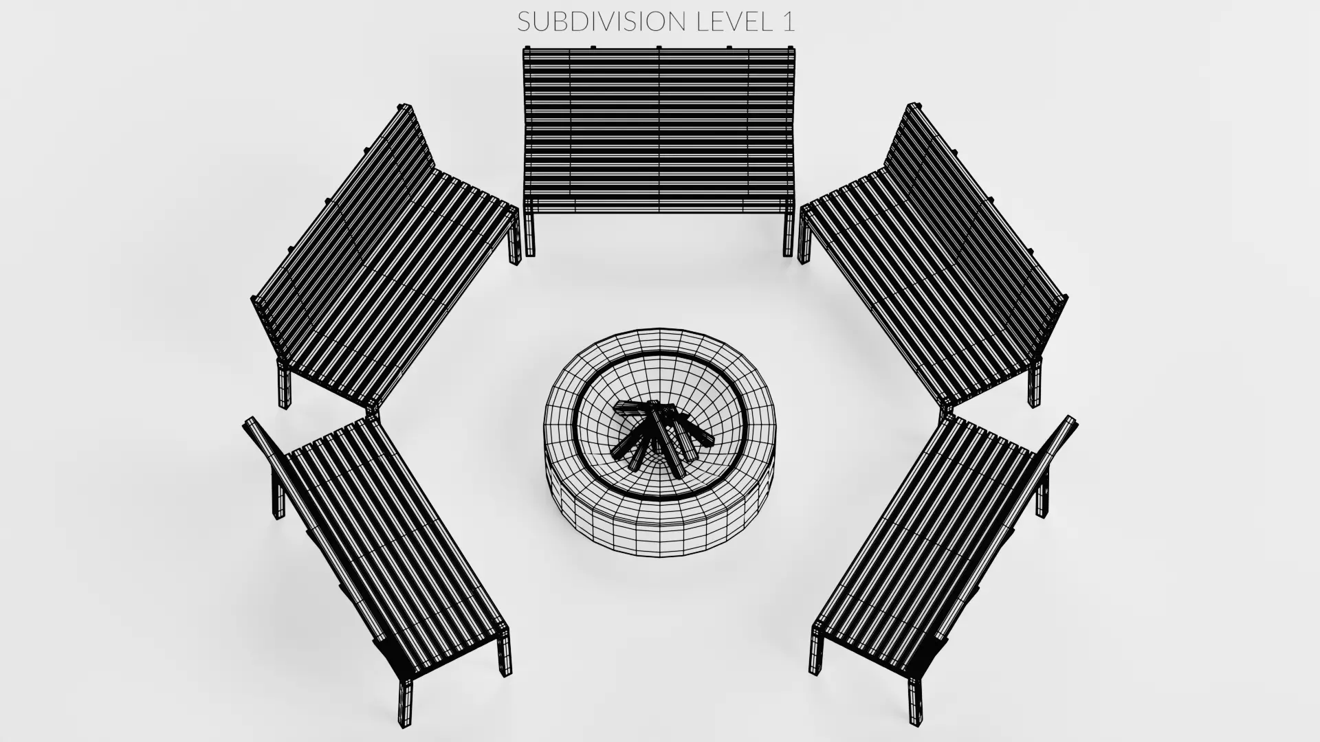 -Garden Setup v11- Low-poly 3D model_10