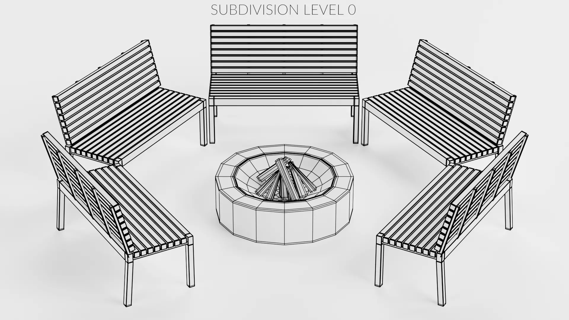 -Garden Setup v11- Low-poly 3D model_11