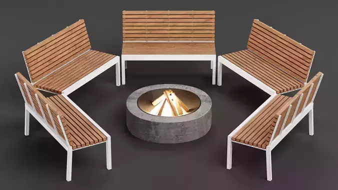 -Garden Setup v11- Low-poly 3D model