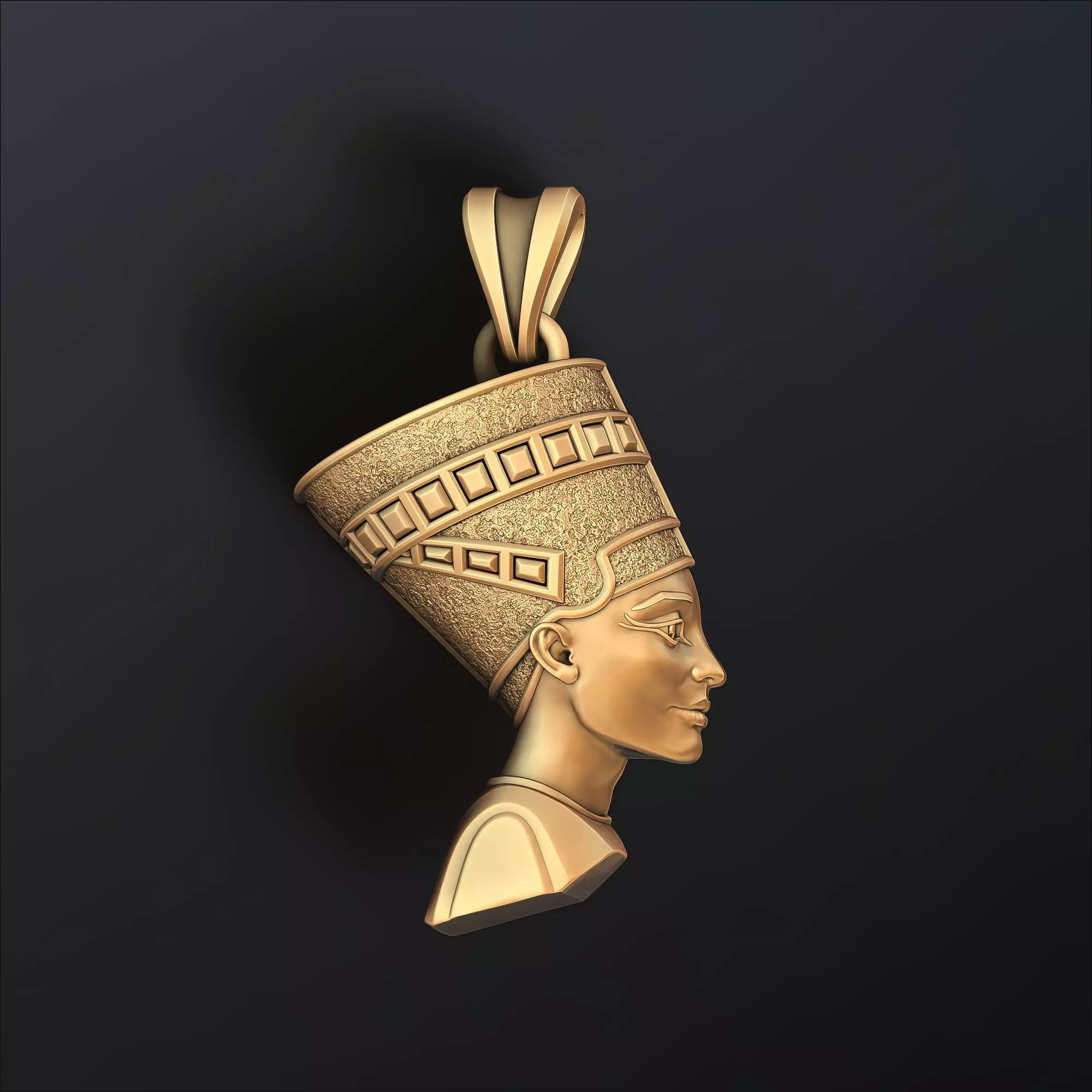 Nefertiti Pendant 3D print model_0