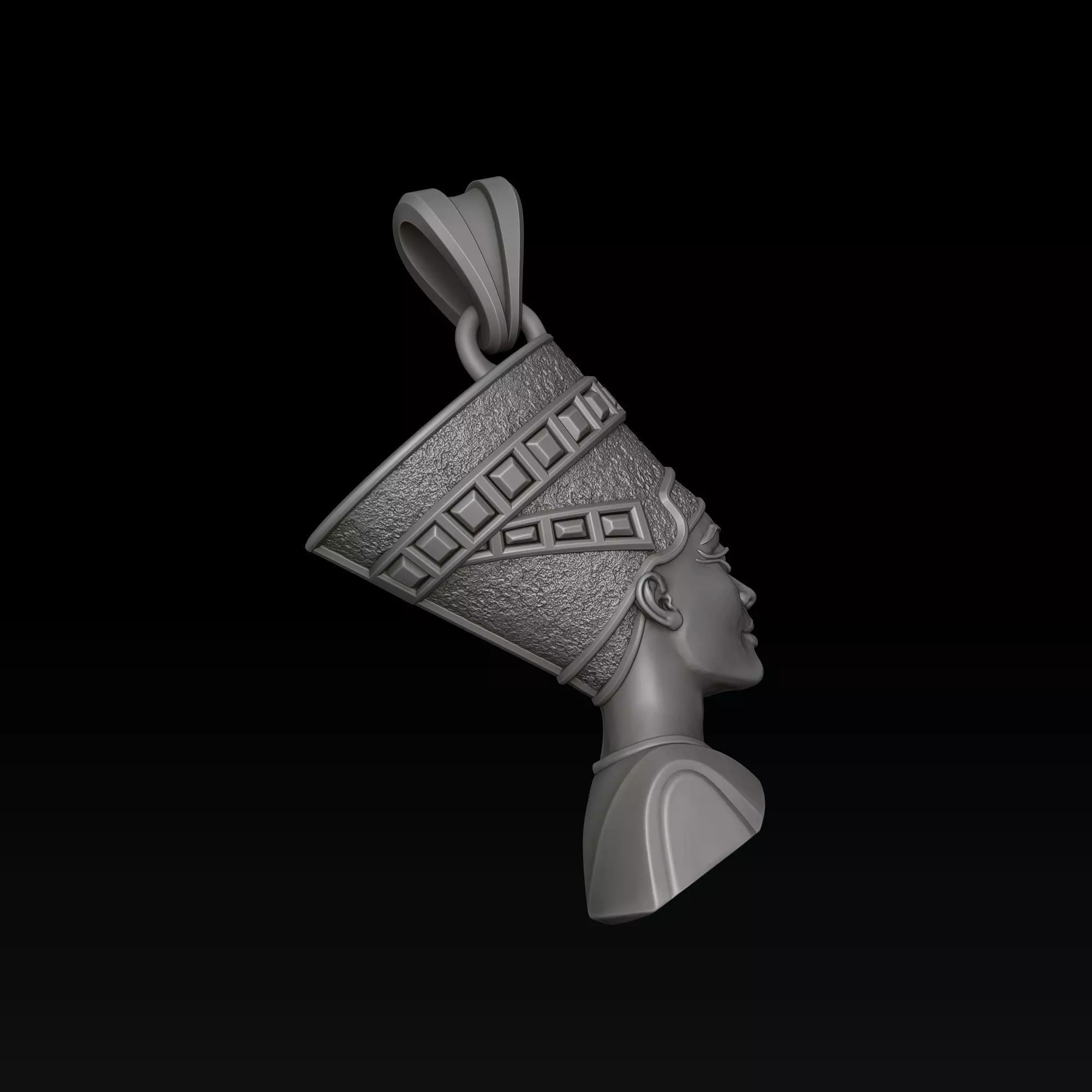 Nefertiti Pendant 3D print model_2