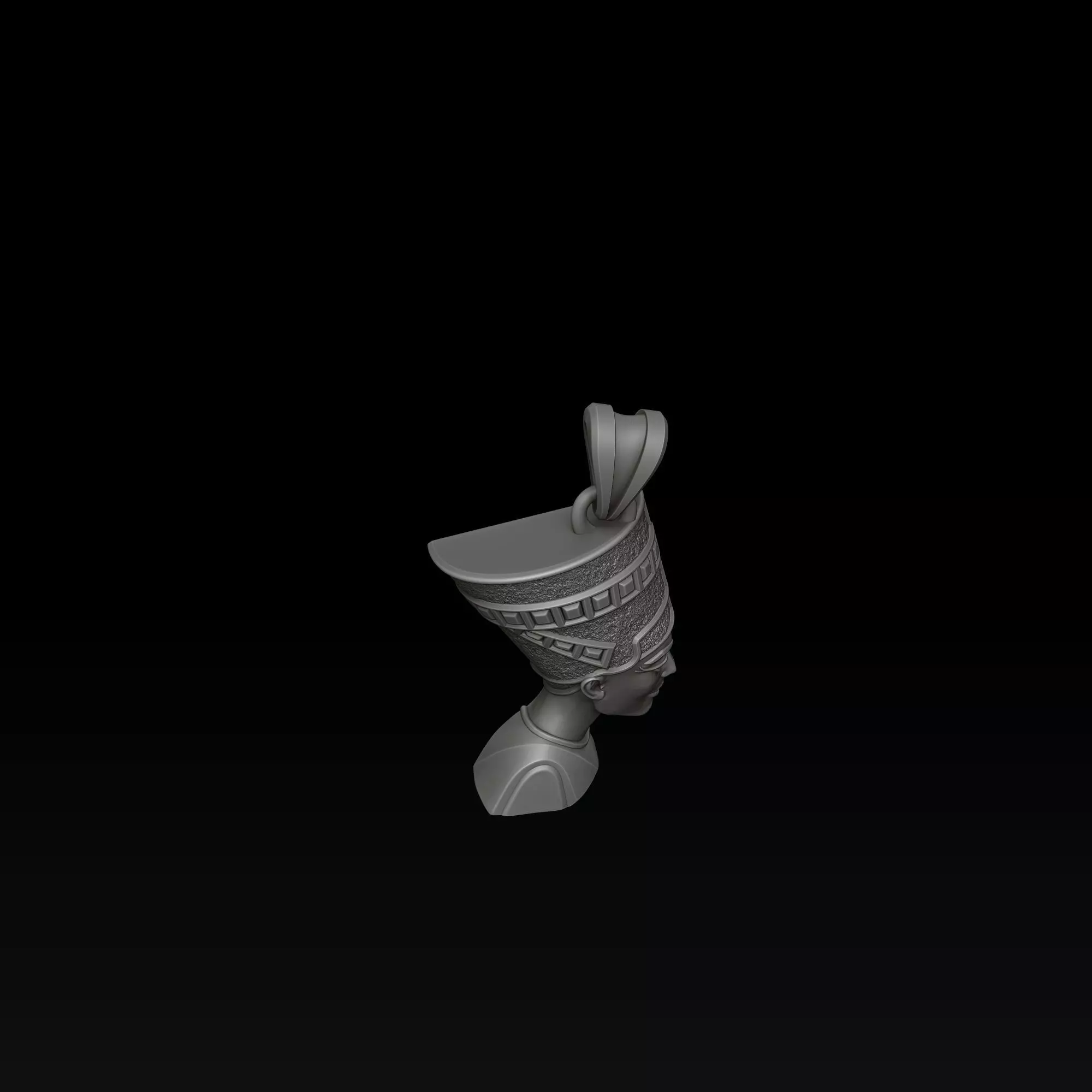 Nefertiti Pendant 3D print model_6