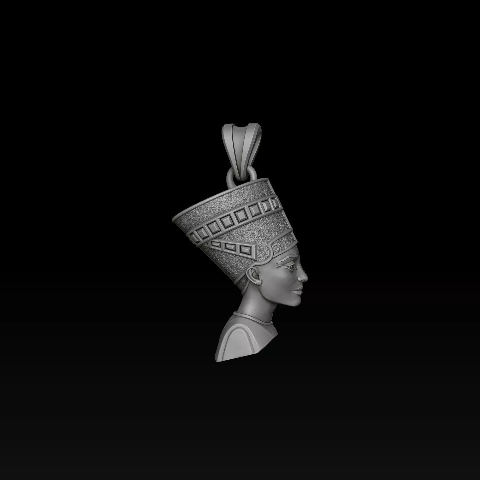 Nefertiti Pendant 3D print model_3
