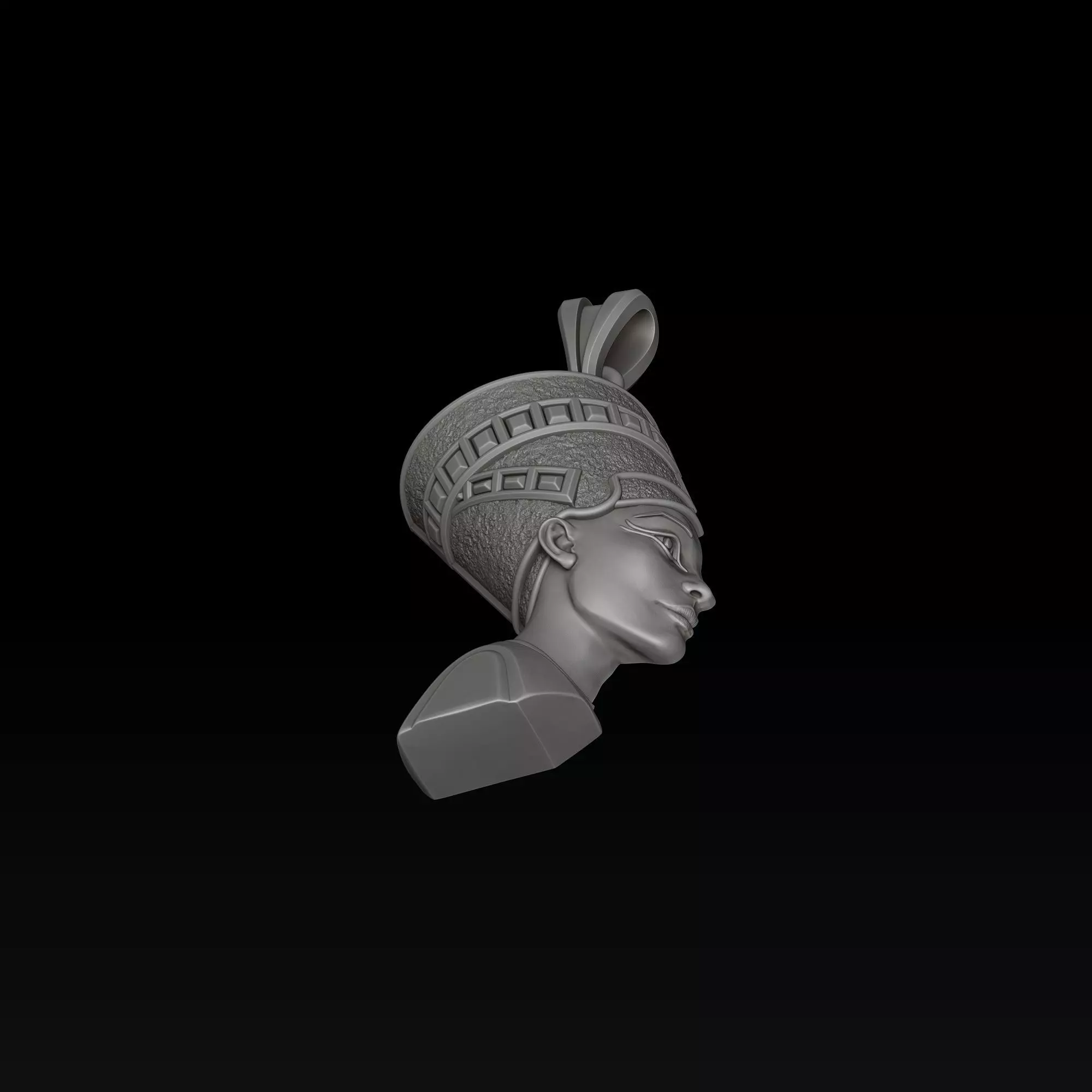 Nefertiti Pendant 3D print model_1