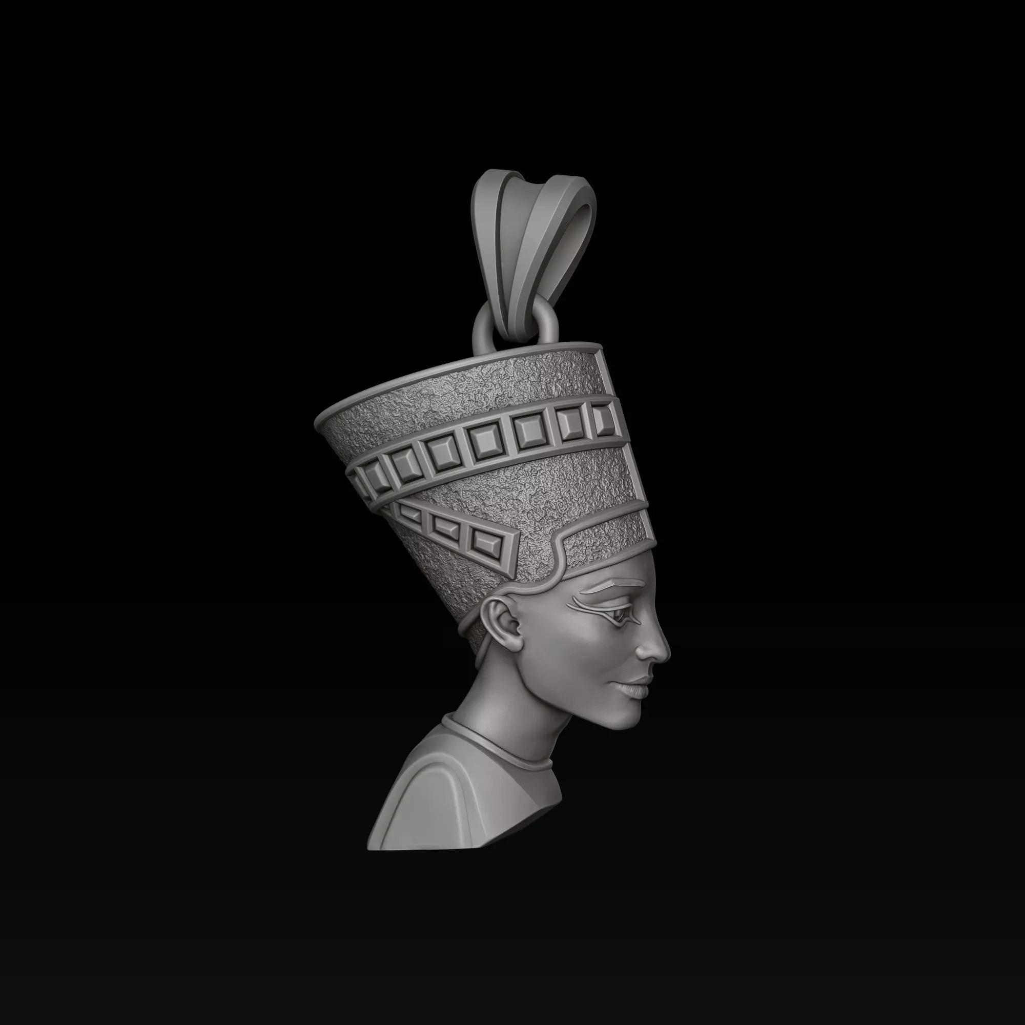 Nefertiti Pendant 3D print model_4