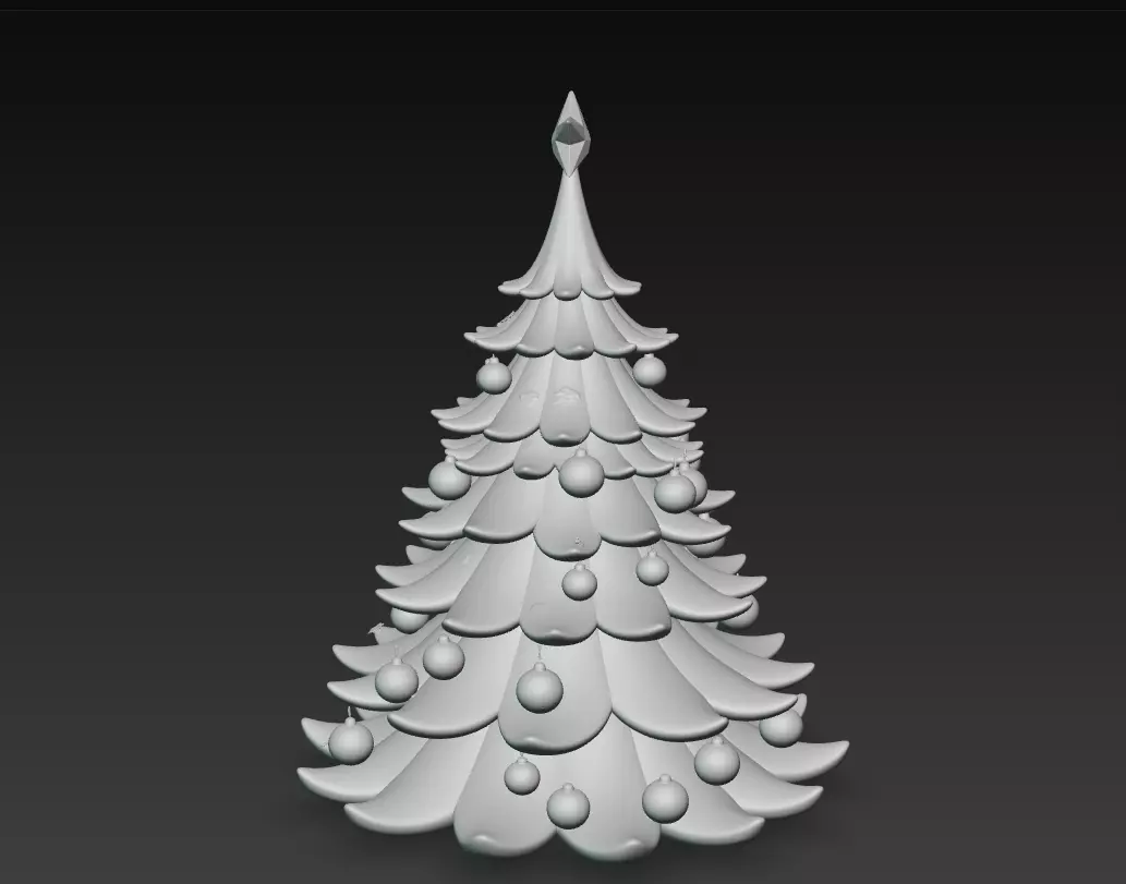Christmas Tree - Stylized Holiday 3D Model 3D print model_6