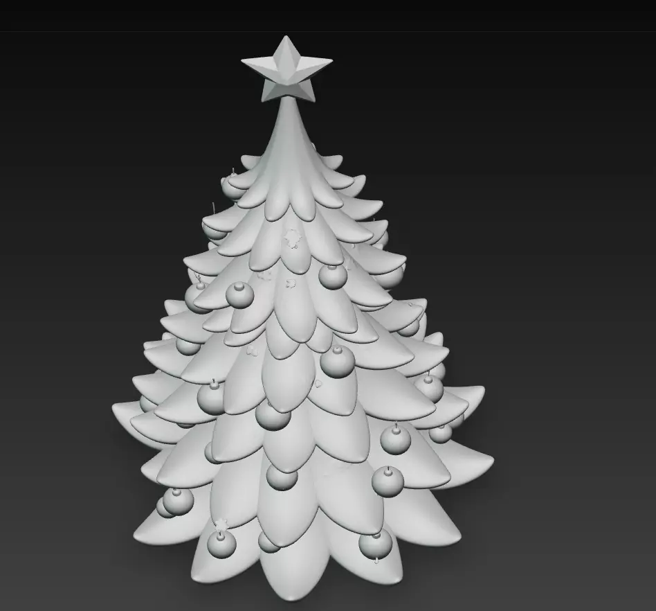 Christmas Tree - Stylized Holiday 3D Model 3D print model_7