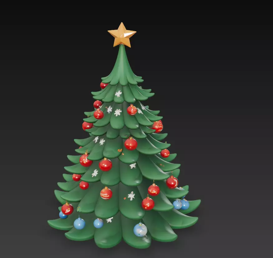 Christmas Tree - Stylized Holiday 3D Model 3D print model_0