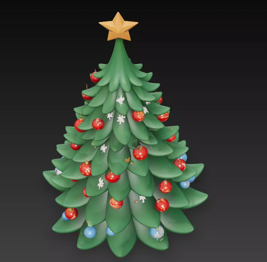Christmas Tree - Stylized Holiday 3D Model 3D print model_2