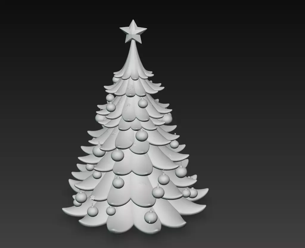 Christmas Tree - Stylized Holiday 3D Model 3D print model_5