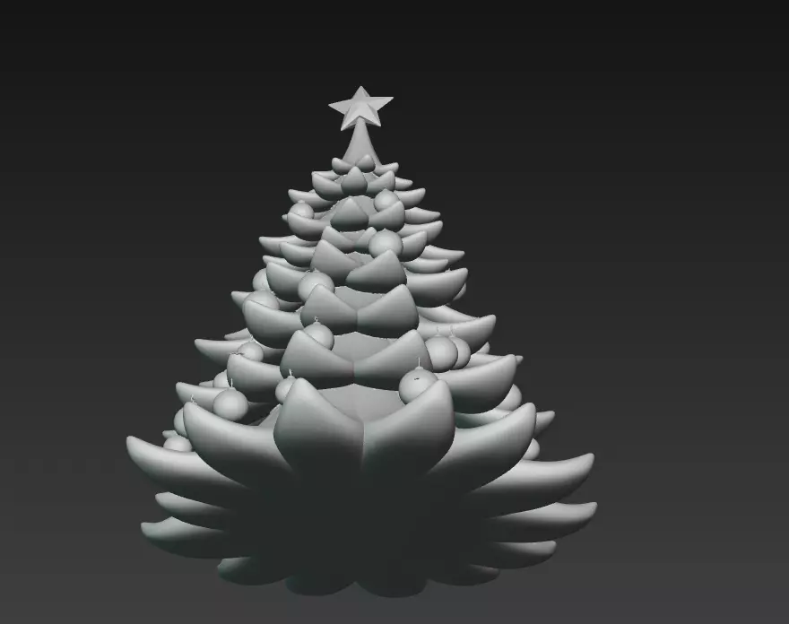 Christmas Tree - Stylized Holiday 3D Model 3D print model_4