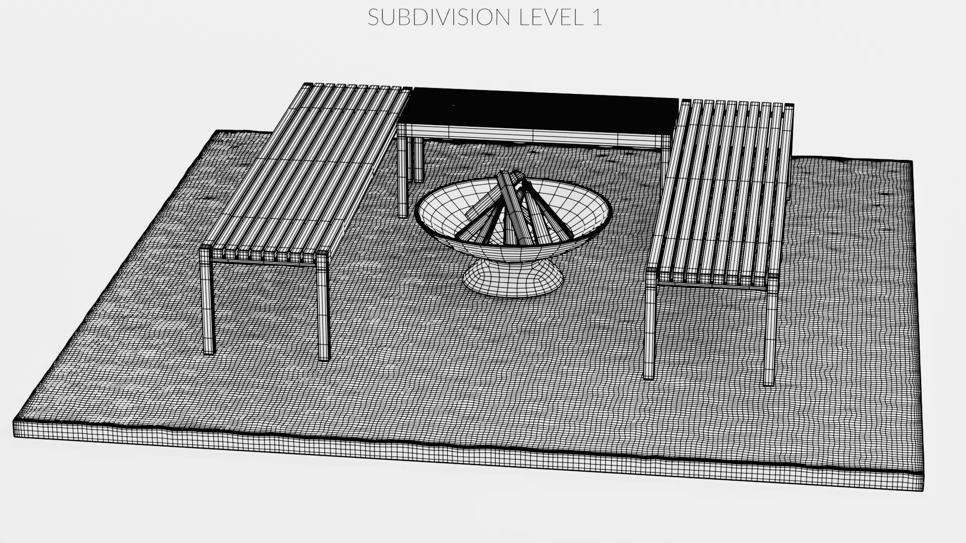 -Garden Setup V13- Low-poly 3D model_8