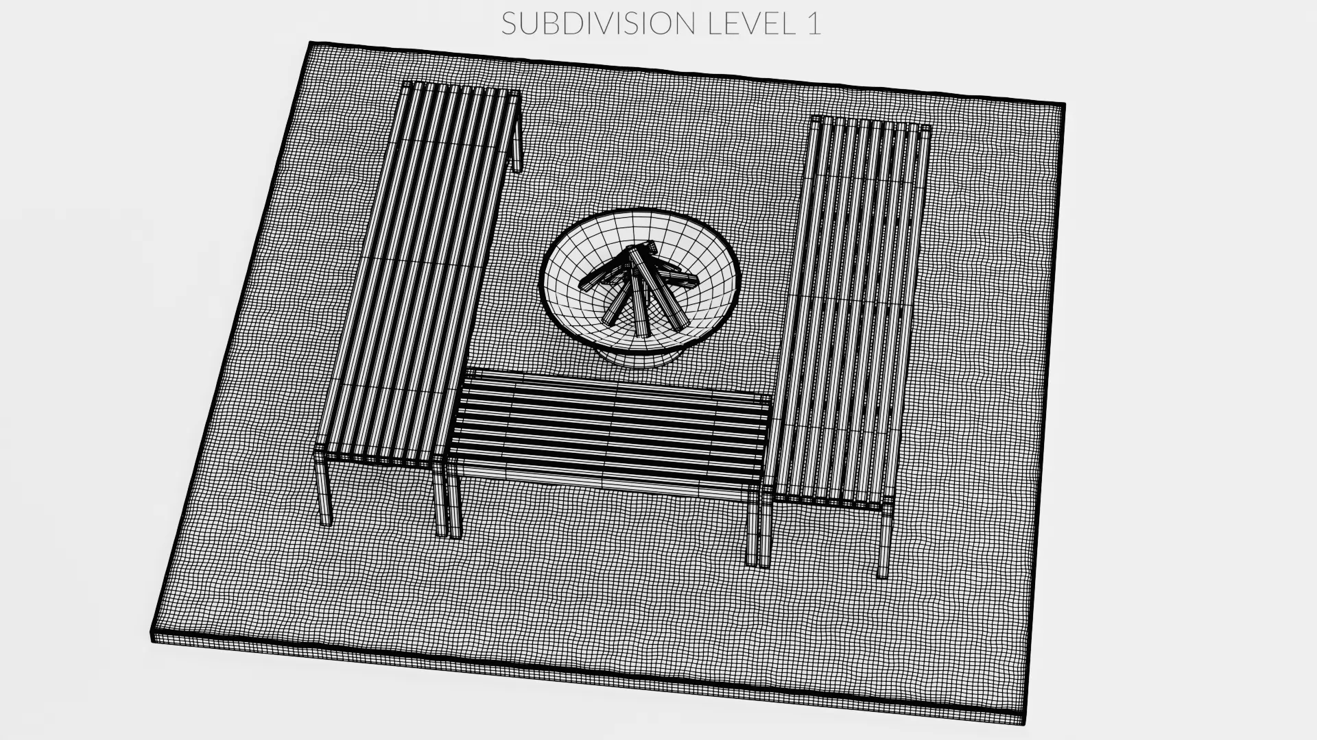 -Garden Setup V13- Low-poly 3D model_10