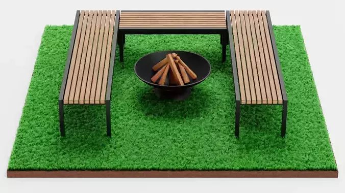 -Garden Setup V13- Low-poly 3D model