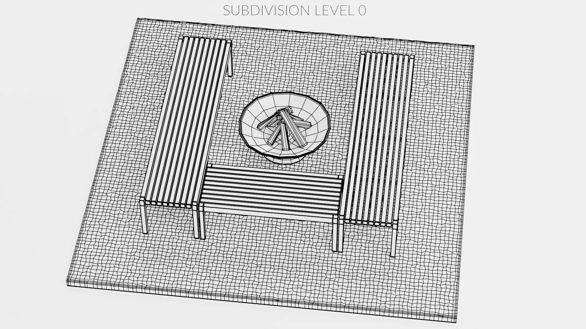 -Garden Setup V13- Low-poly 3D model_9