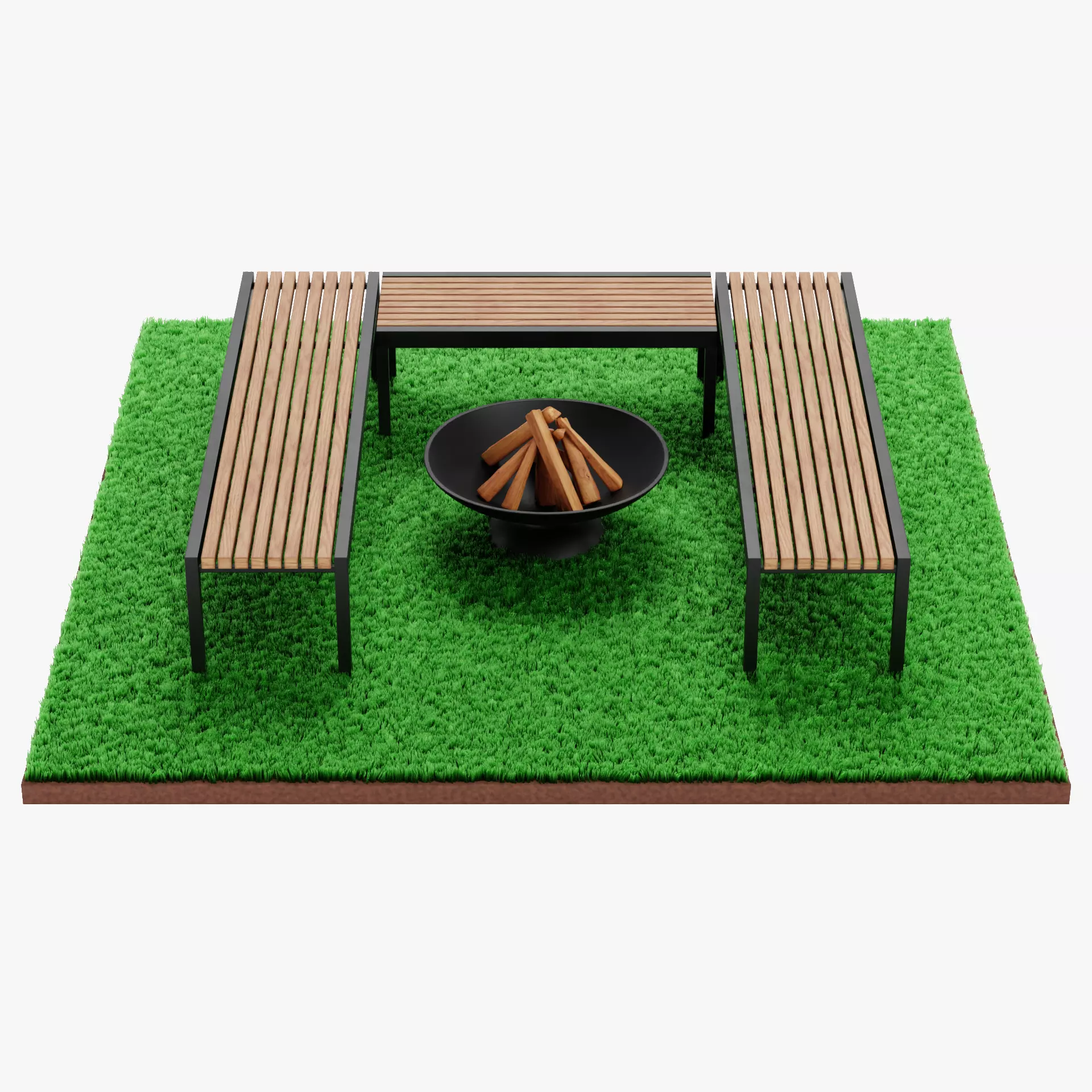 -Garden Setup V13- Low-poly 3D model_11
