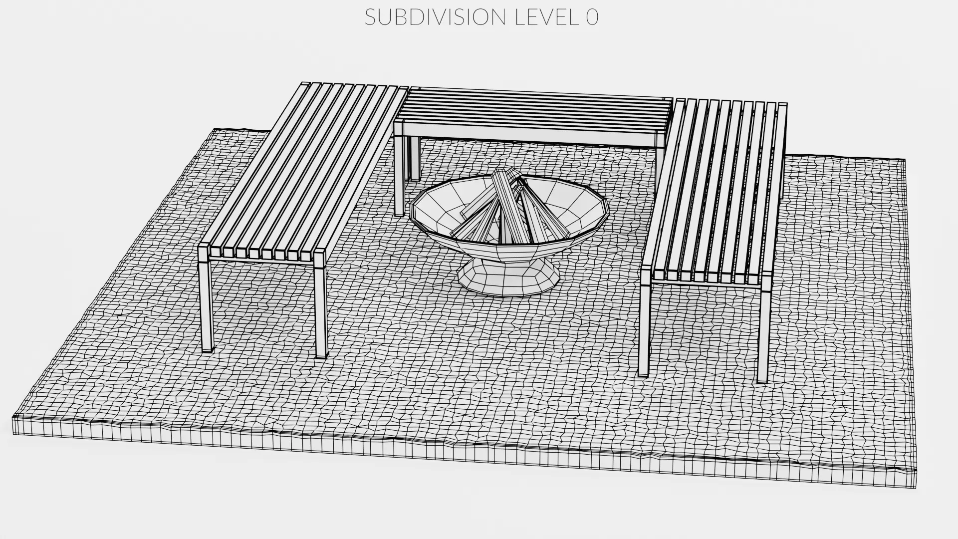 -Garden Setup V13- Low-poly 3D model_7
