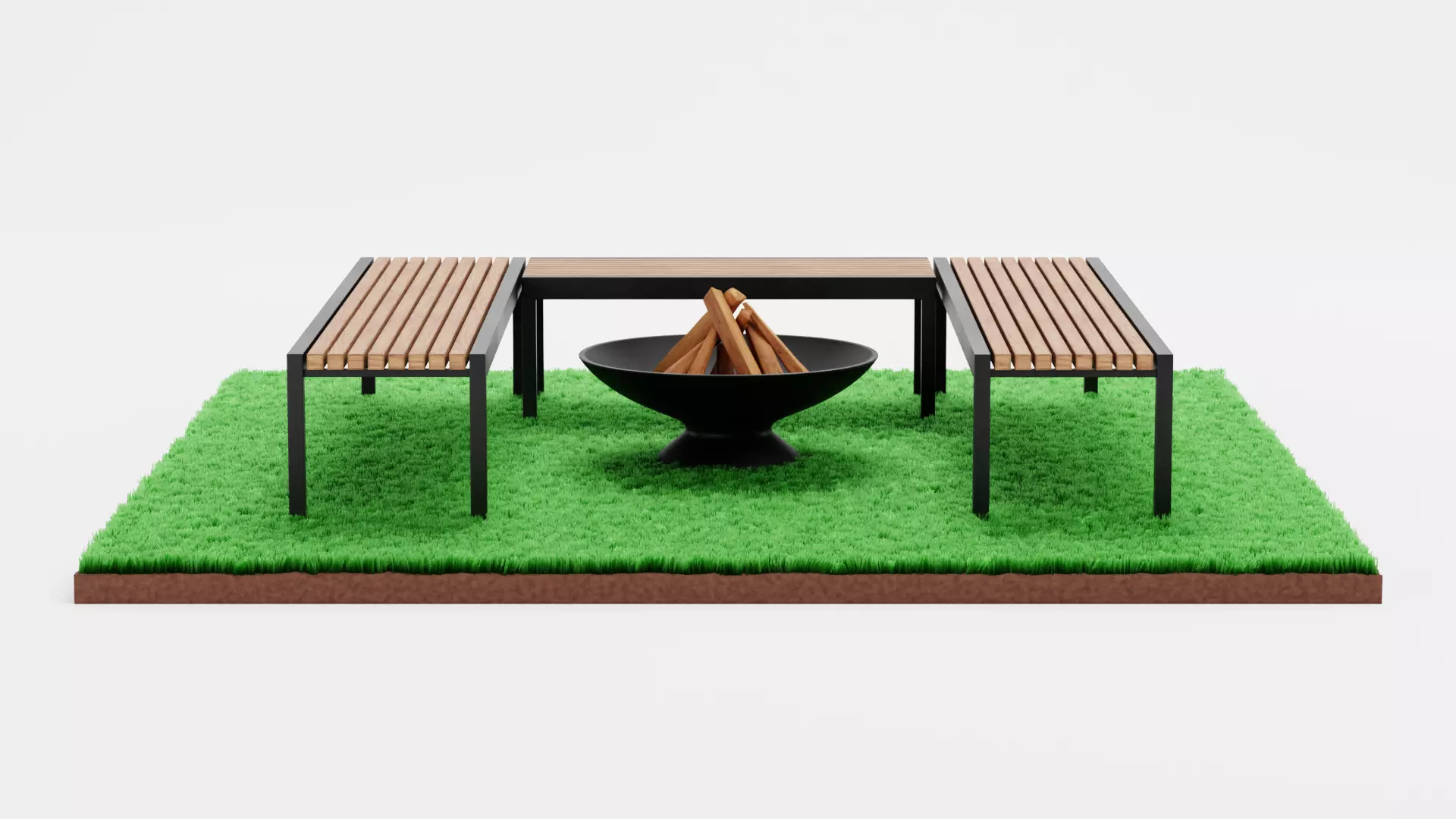 -Garden Setup V13- Low-poly 3D model_1